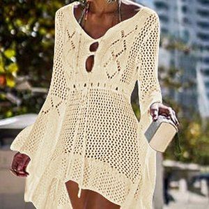 Beach Swimsuit for Women Sleeve Coverups Bikini